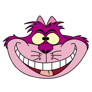 Alice in wonderland Cheshire Cat Smiling Vector
