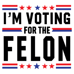 I m Voting Felon Logo Template