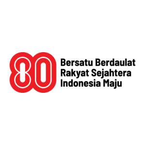 Indonesia 80th anniversary of Independence Day logo Vector