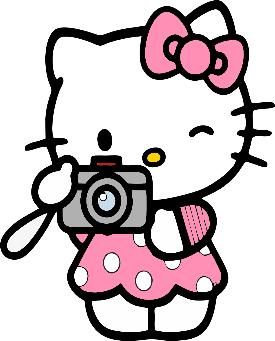 Hello Kitty With Camera Vector Hello Kitty With Camera Vector