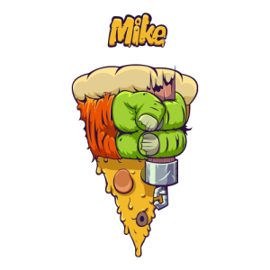 Las Tortugas Ninja Michelangelo Logo Vector