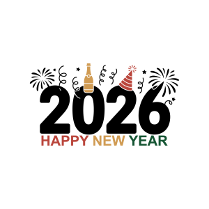 Happy New Year 2026 Logo Template 7