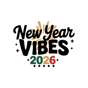 New Year Vibes 2026 Logo Template