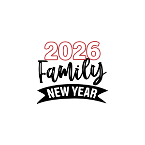New Year Family 2026 Logo Template