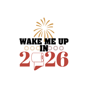 Wake Me Up In 2026 Logo Template
