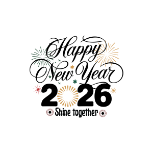 Happy New Year Shine Together 2026 Logo