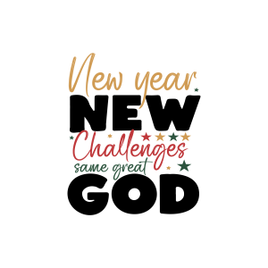 New Year New Challenges Same Great God Logo