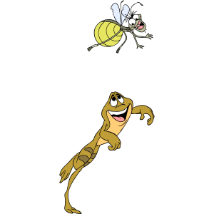 The Princess and the Frog and Firefly Vector