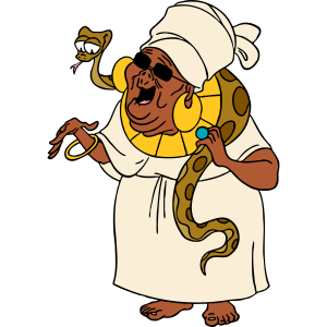 Princess and the Frog Mama Odie With Snake Vector