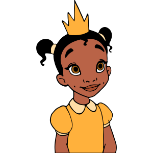 The Princess and the Frog Tiana as a young Girl Vector
