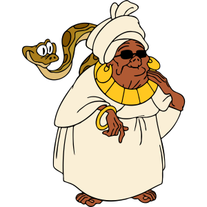 Princess and the Frog Mama Odie With Snake Vector 2