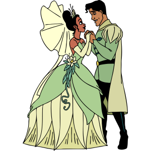 Princess and the Frog Tiana and Prince Naveen Vector 2