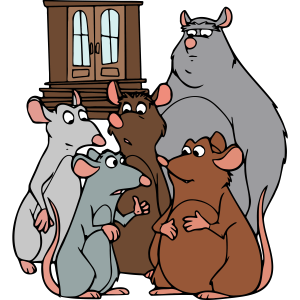 Ratatouille Gray Rat Remy Logo