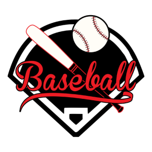 Red and black baseball Logo PNG SVG Vector