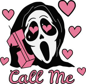 Scream Ghostface Horror Call Me Logo