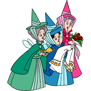 Sleeping Beauty Flora Fauna Merryweather Logo