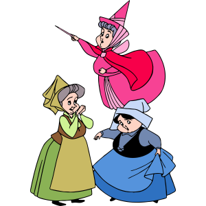Sleeping Beauty Flora Fauna Merryweather Logo 2