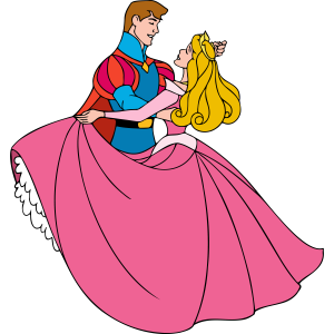 Sleeping Beauty Aurora And Phillip Dancing Logo