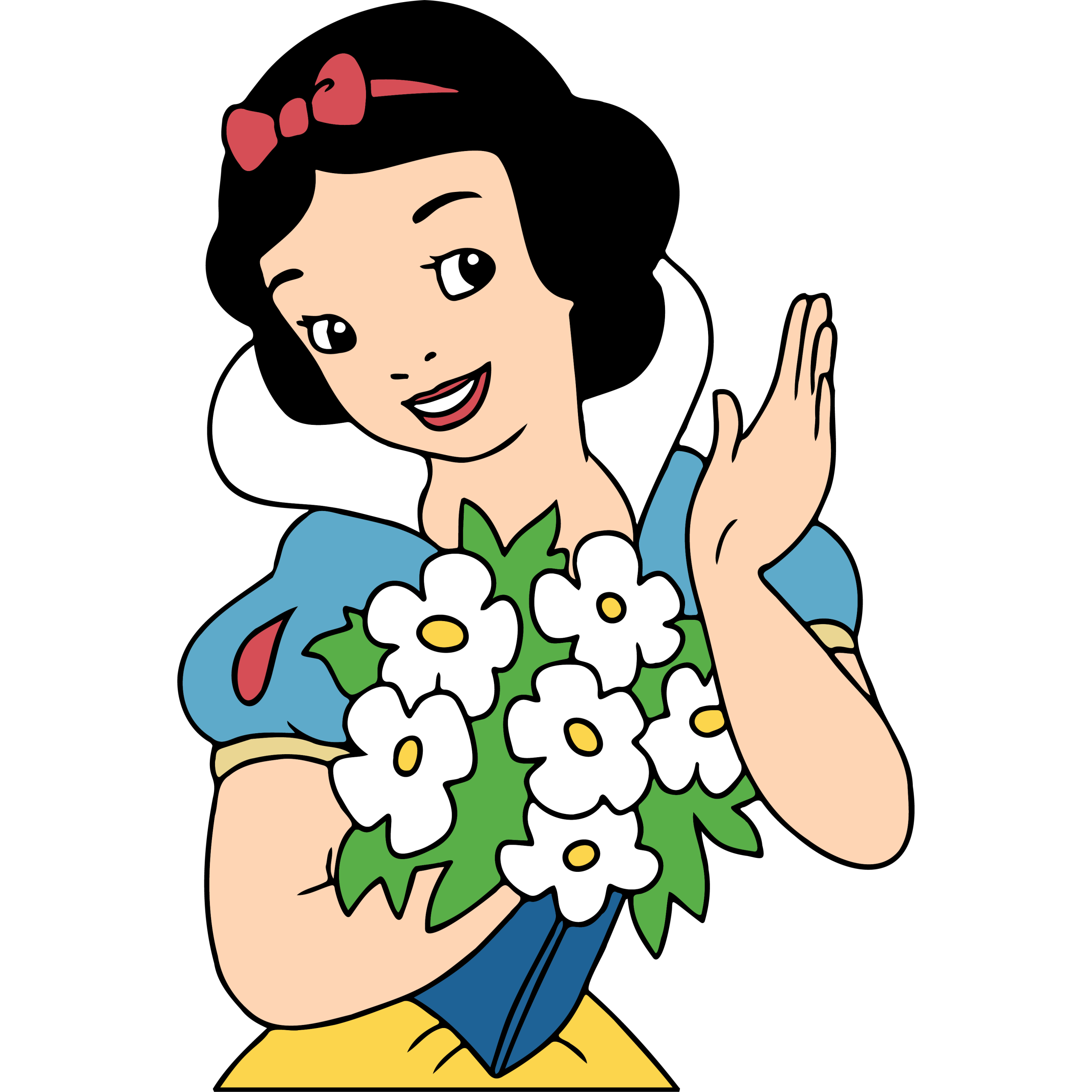 Snow White With Flower Logo Vector Snow White With Flower Logo Vector