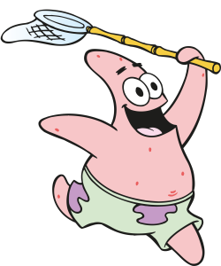 Sponge Bob Patrick Star with Net Vector