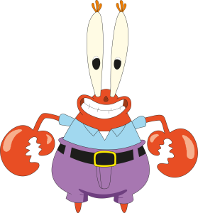 Sponge Bob Mr. Krabs Happy Vector