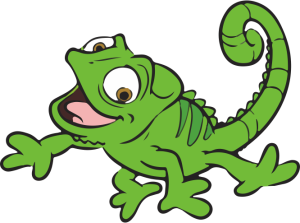 The Princess and the Frog Chameleon Happy Logo