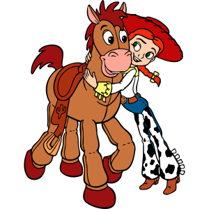 Toy Story Cowgirl and Bullseye Vector