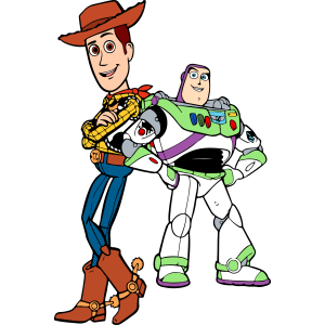 Toy Story Woody and Buzz Lightyear Vector 2