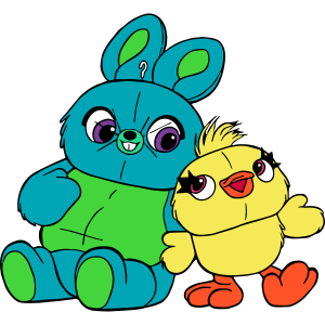 Toy Story Ducky and Bunny Vector