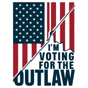 I m Voting For The Outlaw Logo Template