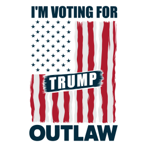 I m Voting For The Outlaw Logo Template 2