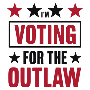 I m Voting For The Outlaw Logo Template 3