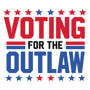 I m Voting For The Outlaw Logo Template 4