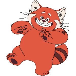 Turning Red giant red panda Vector