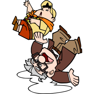 Up Movie Carl fredrickson and Russell Vector