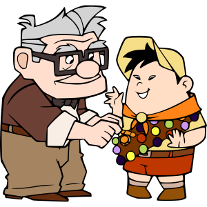 Up Movie carl and russell Vector 2