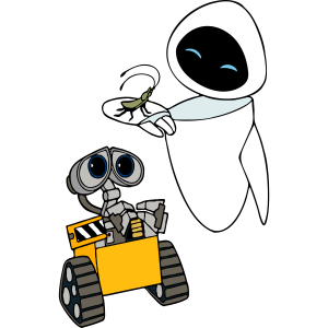 Wall-E, Eve and Grasshopper Vector