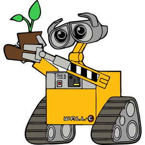 WALL-E Robot With Plant Template