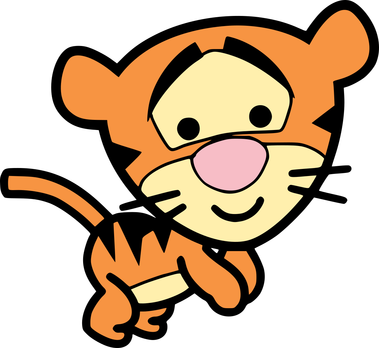 Tigger The Pooh excited Logo Tigger The Pooh excited Logo