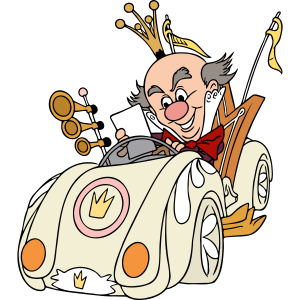 Wreck it Ralph King Candy With Royal Car Vector