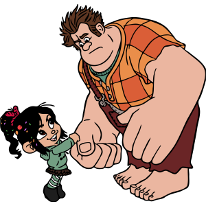 Wreck it Ralph With Vanellope von Schweetz Vector