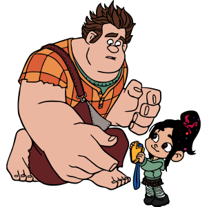 Wreck it Ralph With Vanellope von Schweetz Vector 2