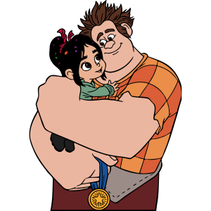 Wreck it Ralph With Vanellope von Schweetz Vector 3