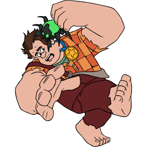 Wreck-It Ralph With Small Cybug Vector