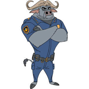 Zootopia Chief Bogo Angry Vector