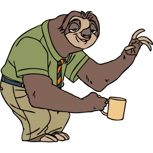 Zootopia Flash Slothmore Tea Vector