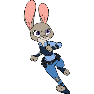 Zootopia Judy Hopps Officer Running Vector