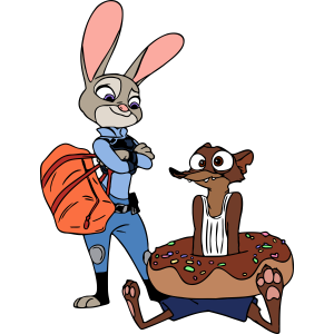 Zootopia Judy Hopps and Duke Weaselton Template