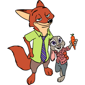 Zootopia Wilde and Judy Hopps Template