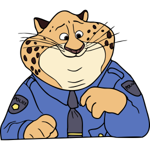 Zootopia Officer Clawhauser Vector